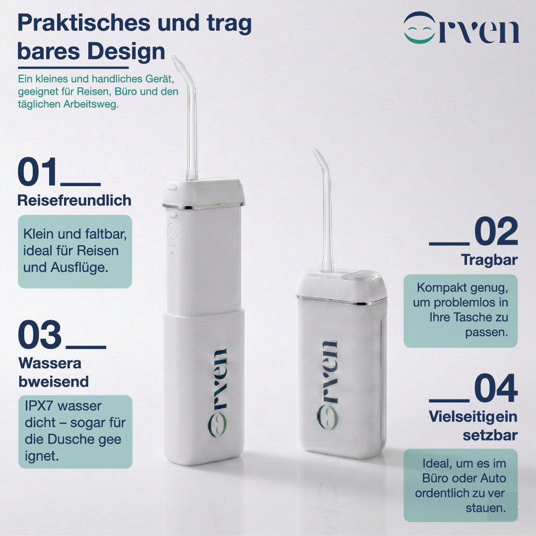 Orven Munddusche Professionelle Tiefenreinigung in nur 90 Sekunden
