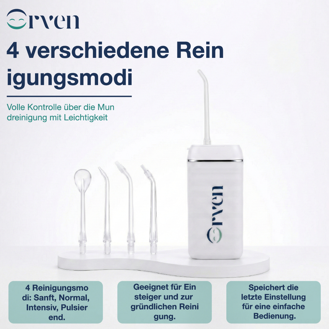 Orven Munddusche Professionelle Tiefenreinigung in nur 90 Sekunden