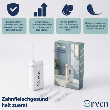 Orven Munddusche Professionelle Tiefenreinigung in nur 90 Sekunden