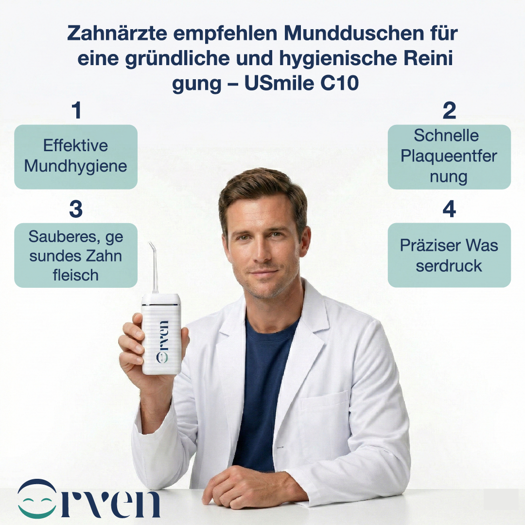 Orven Munddusche Professionelle Tiefenreinigung in nur 90 Sekunden