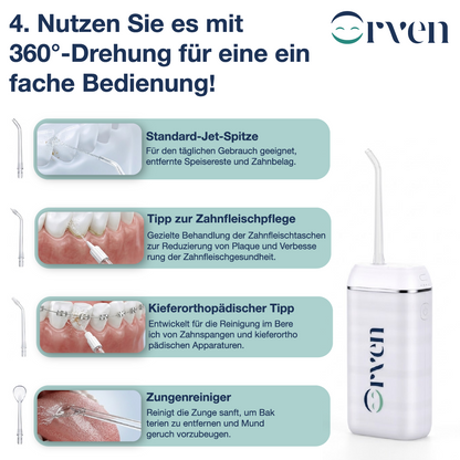 Orven Munddusche Professionelle Tiefenreinigung in nur 90 Sekunden